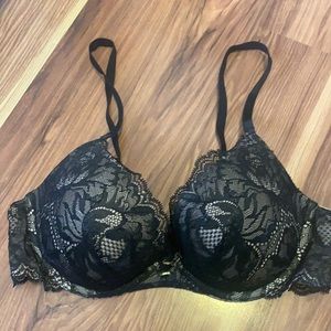 VS Push-up Bra Black Lace